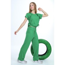 Kız Çocuk %100 Pamuk Yandan Bağlamalı Fitilli Alt&üst TAKIM-AÜT-2013