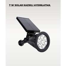 AC Aydınlatma 7W Güneş Enerjili & Solar Kazıklı Beyaz Işık Aydınlatma Armatürü