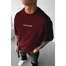 Teenage Millionaire Erkek Bordo Spectacular Oversize Salas T-Shirt