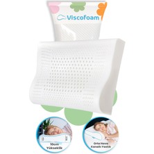 Viscofoam Hava Kanallı Ortopedik Boyun Destekli Yastık Visco Yastık 57x37x10-7cm