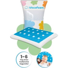 Viscofoam Terletmeyen Hava Kanallı Ortopedik Bebek Yastığı Jelli Hava Kanallı Visco Bebek Yastığı