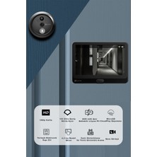 Ezvız Hp4 Wi-Fi Akıllı Kapı Dürbünü ve Görüntüleyici – 4.3” Dokunmatik Ekranlı, 2 Mp Kamera, Hareket Algılama, Gece Görüşü, Iki Yönlü Sesli, Microsd Destekli | Fynix Teknoloji