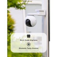 Ezvız Hb8 4 Mp Wi-Fi Bataryalı Ptz Güvenlik Kamerası – 360° Dönebilen, Gece Görüşlü, Akıllı Takip Özellikli, IP66 Su Geçirmez | Fynix Teknoloji