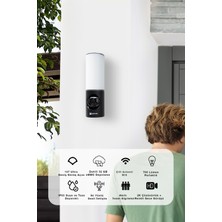 Ezvız Lc3 4mp Wi-Fi Akıllı Güvenlik Kamerası ve LED Işıklı Duvar Armatürü – Hareket Algılamalı, Gece Görüşlü, Iki Yönlü Sesli, Alarm Destekli, IP65 Dış Mekân | Fynix Teknoloji