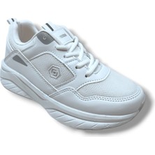 Queen Step 2110-25 Deri Anorak Anatomik Sneaker Beyaz Buz 36-40