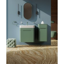 Colorit Çekmeceli Lavabo Dolabı 60 cm Nil Yeşili