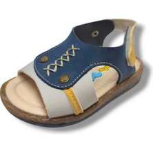 Şirinbebe 1731-20 Orta Dikişli Erkek Çocuk Sandalet Lacivert Sarı 21-25