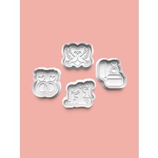 Aktastore Nişan Kurabiye Kalıbı ve Şeker Hamuru Kalıbı 4'lü Set