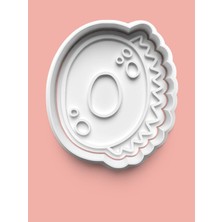 Aktastore 0 Numara Dinozor Figürlü Kurabiye Kalıbı ve Şeker Hamuru Kalıbı - Sıfır Rakamı