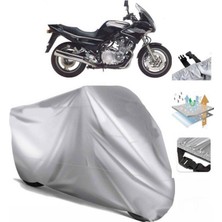 Tegin ACC | Yamaha Xj 600 S Arka Çanta (Bağlantı Tokalı) Uyumlu Solarblock Prime Uyumlu Motosiklet Brandası | Su Geçirmez, %99 UV, Yansıtıcı Gümüş Üst