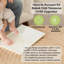 Bebek El Ayak Izi Seti, Kil Hamur ile Kişiselleştirilen Anı Çerçeveli Hatıra Kiti, Yenidoğan Hediye