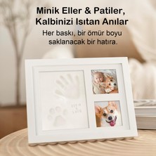Bebek El Ayak Izi Seti, Kil Hamur ile Kişiselleştirilen Anı Çerçeveli Hatıra Kiti, Yenidoğan Hediye