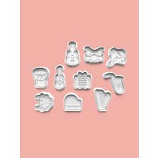 Aktastore Müzik Aleti Kurabiye Kalıbı ve Şeker Hamuru Kalıbı 10'lu Set