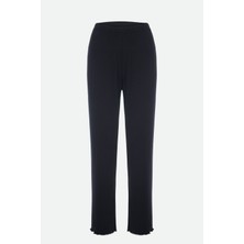 Kadın Kısa Kollu Fiyonklu Fitilli Pijama Takımı