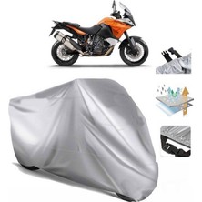 Tegin ACC | Ktm 1190 Adventure Arka Çanta (Bağlantı Tokalı) Uyumlu Solarblock Prime Uyumlu Motosiklet Brandası | Su Geçirmez, %99 UV, Yansıtıcı Gümüş Üst