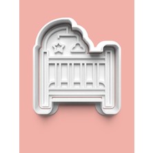 Aktastore Bebek Yatağı Figürü Kurabiye Kalıbı ve Şeker Hamuru Kalıbı