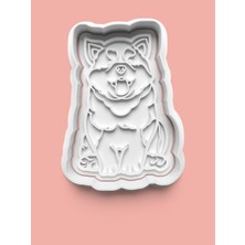 Aktastore Alaskan Malamute Köpek Figürü Kurabiye Kalıbı ve Şeker Hamuru Kalıbı