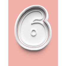 Aktastore 6 Numara Kurabiye Kalıbı ve Şeker Hamuru Kalıbı - Altı Rakamı