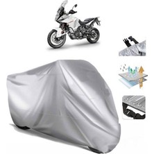 Tegin ACC | Ktm 1290 Super Adventure T Arka Çanta (Bağlantı Tokalı) Uyumlu Solarblock Uyumlu Motosiklet Brandası | Su Geçirmez, %99 UV, Yansıtıcı Gümüş Üst