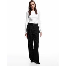 Koton Pamuklu Slim Fit Kaşkorse Uzun Kollu Bisiklet Yaka Tişört