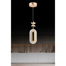 LED Alfa Tekli Gold 3 Renk Ledli Kristal Taşlı Modern LED Avize