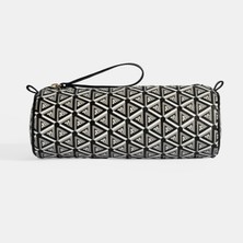 Desa Kadınlar İçin Siyah Monogram Desenli Kalemlik Tıraş Makyaj Çantası Modern ve Şık Görünüm