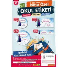 Tuğset Etiket Okul Etiketi Elsa Anna Kalem Defter Etiketi Özel Isim Yazılabilen Etiket Seti - Isim ETIKETI-T549-OE15