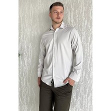 Mishar İtalia Erkek Uzun Kol Likralı Oversize Gömlek P-00017776