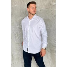 Mishar İtalia Erkek Uzun Kol Likralı Oversize Gömlek P-00017776