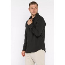 Mishar İtalia Erkek Uzun Kol Likralı Oversize Gömlek P-00017776