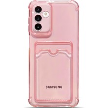 Samsung Galaxy A54 Uyumlu Kamera Korumalı Kartlıklı Köşeleri Airbag Tasarımlı Darbe Önleyici Şeffaf Silikon Kılıf