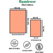 50X90 + 70X140 cm Bellisimo 4'lü Banyo Havlu Takımı