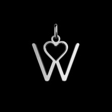 TabiTela 925 Ayar gümüş kolye Harf W   SM6356