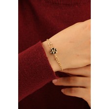 ÇGK KUYUMCULUK Doç Zincir Yonca Altın Bileklik CGKBLK0216