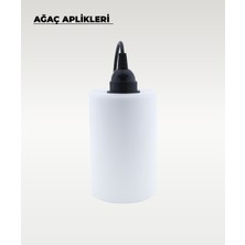 AC Aydınlatma Beyaz Silindir Ağaç Feneri 6 Adet
