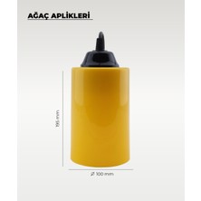 AC Aydınlatma Sarı Silindir Ağaç Feneri - 6 Adet