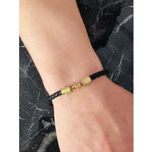 Moda Kulesi Mücevherat Gümüş Erkek Bileklik, Altın Kaplama Bileklik, Kancalı Sim Desen Tasarım Bileklik, Şık Hediye