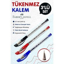Faber-Castell 1425 Inçe Iğne Uçlu Tükenmez Kalem 0,7 mm 3 Farklı Renk