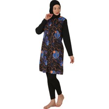 Tam Kapalı Paraşüt Kumaş Tesettür Mayo 3440