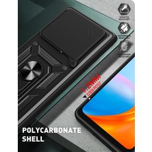 Honor 400 5g Kılıf Kamera Korumalı Sürgülü Yüzüklü Armor Military Tank Koruyucu Kapak