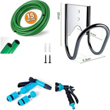 Depolife Bahçe Sulama Hortumu Hortum Asma Aparatı  Ayarlanabilir Fıskiye Yağmurlama 2li  Başlık Kaplin Seti