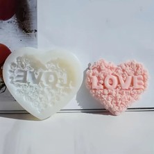 Love Güllü Kalp Silikon Kalıp (S828)