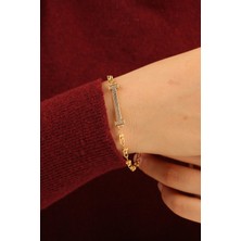 T Model Ataç  Zincir Altın Bileklik CGKBLK0329