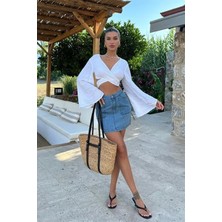 Modavera Cecile Denim Mini Etek 4015-17