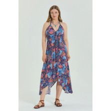 Sırtı Açık Askılı Büyük Beden Elbise