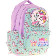 Kaukko Toys Kız Çocuk 3D Unicorn Şekilli Ilkokul ve Günlük Sırt Çantası - Turkuaz - L5234