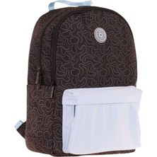 Kaukko Double Colors Üç Bölmeli Kız Çocuk Okul ve Günlük Sırt Çantası - Siyah Mavi - K1839