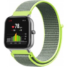 Tagomoon Amazfit Gts / Gts 2 Akıllı Saat Uyumlu Spor Kumaş Desenli Cırt Cırtlı Kordon Kayış