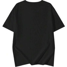 Oversize T-Shirt Baskılı Siyah Renk