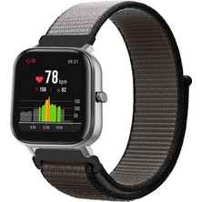 Tagomoon Amazfit Gts / Gts 2 Akıllı Saat Uyumlu Spor Kumaş Desenli Cırt Cırtlı Kordon Kayış